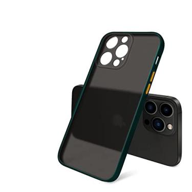 Imagem de Capa transparente de silicone macio fosco quadrado para iphone 13 12 mini 11 pro max x xs xr 7 8 plus se2020 escudo protetor fino à prova de choque, drak verde, para ipone se 2020