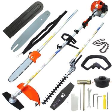 Imagem de Roçadeira Lateral Multifuncional Vulcan VRM330 2T 32,6cc 1,3HP Partida Easy Start Com Podador De Cerca Viva + Sabre de 12 Polegadas e Faca 2 Pontas