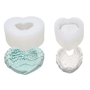Imagem de MIMIRACLE Molde de silicone asa de anjo molde de asas moldes artesanais moldes de pedra de aroma molde de bolo molde de sabão forma de asa de anjo caixa de armazenamento molde faça você mesmo decoração de bolo decoração de casa