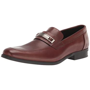Imagem de Calvin Klein Mocassim masculino Jameson, Couro marrom 211, 39