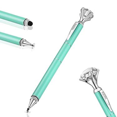 Imagem de Honiha Caneta Stylus, Big Diamond Multi-Tip Canetas Stylus para telas sensíveis ao toque Caneta Stylus capacitiva Universal Stylist para iPad iPhone e todos os outros tablets e telefones celulares - Verde
