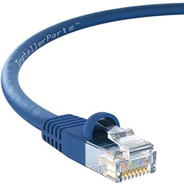 Imagem de InstallerParts (Pacote com 10 cabos Ethernet CAT5E UTP inicializado 2 FT - Azul - Série Profissional - Cabo de rede/Internet de 1 Gigabit/seg, 350 MHZ