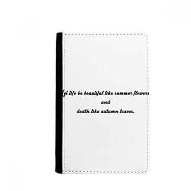 Imagem de Poesia Quote Life Like Summer Flower Passport Holder Notecase Burse Wallet Cover Card Purse, Multicolor