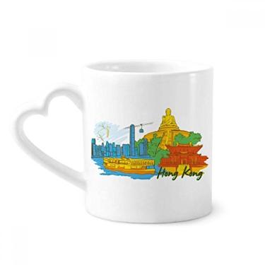 Imagem de China Hong Kong Victoria Caneca Aquarela Café Cerâmica Copos Copo Coração Vidro
