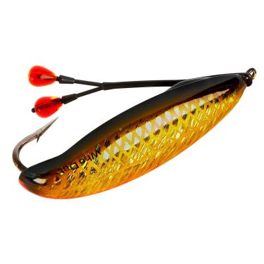 Imagem de Bomber Isca de pesca Saltwater Grade Who Dat Weedless Colher Chocalho - Dourado, Preto, Laranja