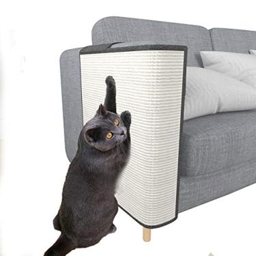 Imagem de Sofá arranhador para gatos - Proteção natural de sisal para móveis de gatos - Sofá arranhador de canto para cadeira, sofá - Fácil instalação