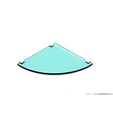 Imagem de Porta Shampoo de Canto Curvo em Vidro Verde Lapidado - Aquabox - 20cmx20cmx8mm