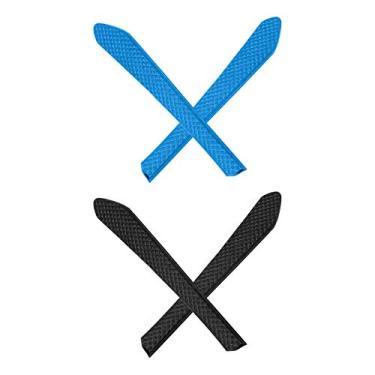 Imagem de Mryok — Meias de substituição para óculos de sol Oakley Jupiter Squared – Opções, Sky Blue & Black, One Size