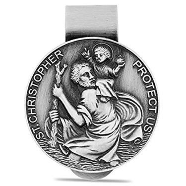 Imagem de Clipe de viseira católico para proteção durante a condução | Design bonito e tradicional | É um ótimo presente para adolescentes e novos motoristas | Mais de 10 designs disponíveis