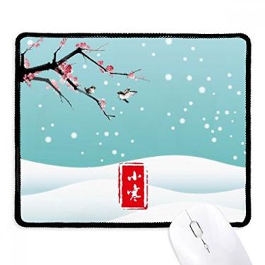 Imagem de Mousepad circular levemente frio vinte quatro termos solar borda costurada tapete de borracha para jogos