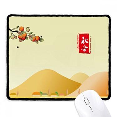 Imagem de Autumnal Equinox Twenty Four Solar Term Mousepad Borda costurada Tapete de borracha para jogos