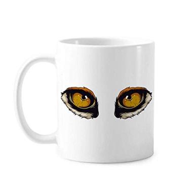 Imagem de Caneca de cerâmica para decoração de olhos de raposa de desenho animado Caneca de porcelana de café