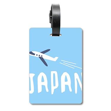 Imagem de Bolsa de viagem de avião japonês, com etiqueta para cartão de bagagem