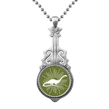 Imagem de OFFbb-USA Colar de cauda com altura de animal Art Deco, presente moderno com pingente de bijuteria musical para guitarra