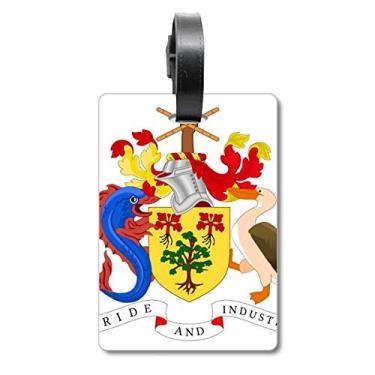 Imagem de Bridgetown Barbados Emblema Nacional para Mala Etiqueta para Bagagem Cartão de Bagagem