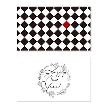 Imagem de Rhombus Line Art Grain Ilustration Pattern New Year Festival Greeting Card Bless Message Gift