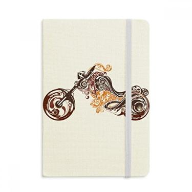 Imagem de Caderno colorido para motocicleta, arte em grãos, capa dura em tecido, diário clássico