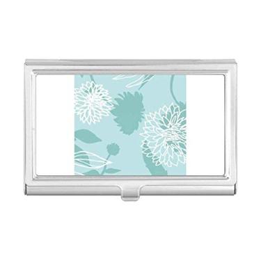 Imagem de Porta-cartões de visita com arte abstrata de crisântemo