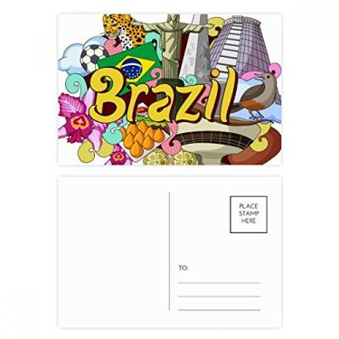 Imagem de Cartão postal de aniversário Oscar Niemeyer Brasil Graffiti conjunto de cartões postais de aniversário