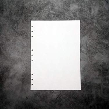 Imagem de Zelten Recargas/folhas soltas para fichário de capa B5/organizador pessoal/planejador (B5 9 furos, 90 folhas em branco)