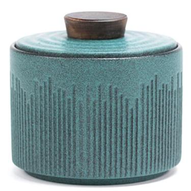 Imagem de Recipiente de cerâmica Tea Caddy Teaware para temperos e doces, caixa de armazenamento de alimentos