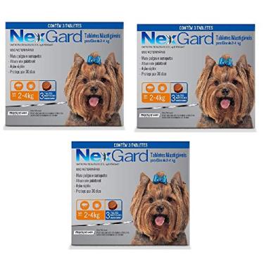 Imagem de Antipulgas Cães Nexgard 02 A 04kg - 3 Tabletes - Kit Com 03