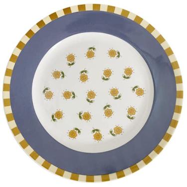 Imagem de Prato de cerâmica para café da manhã retrô prato de sobremesa coração ocidental fruta sushi jantar