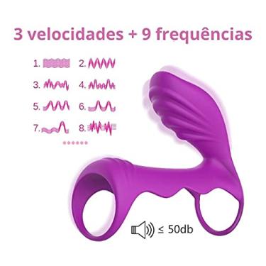Imagem de Anel Masculino Vibratório Atraso Ejaculação Clitóris Ponto G Estimulador Brinquedo Erótico Zatla Shop