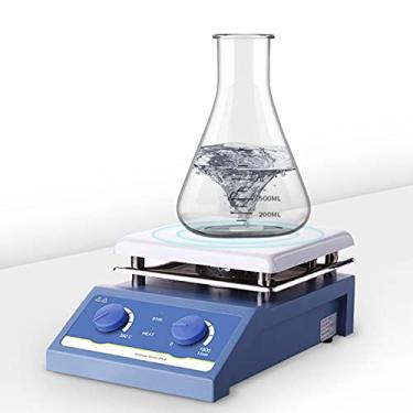Imagem de Agitador magnético de placa quente de laboratório | Aquecedor de indução magnética | | Controle de temperatura preciso | Regulagem de velocidade contínua, misturador de líquidos,3L