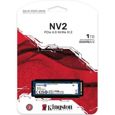 Imagem de SSD Kingston 1TB M.2 2280 PCIe NVMe, PCIe 4.0 ultra rápido, Leitura/Gravação: 3500/2100 MB/s, SNV2S/1000G KINGSTON