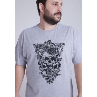 Imagem de Camiseta HD Plus Size Estampada Skull Flow Masculino-Masculino