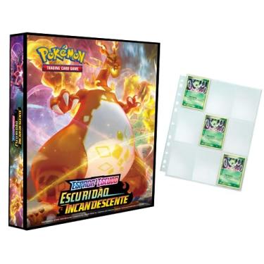Imagem de Álbum Pokémon Pasta tipo Fichário para Cards - Escuridão Incandescente + 10 folhas plasticas de 9 bolsos YES