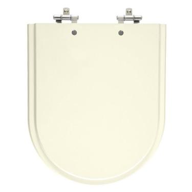 Imagem de Assento Sanitário Luna Palha (Bege Claro) Tampa para Vaso Icasa de Madeira Laqueada