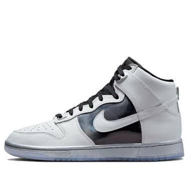 Imagem de Nike Feminino Dunk High WMNS DD1869, Branco/branco-metálico prateado, 9