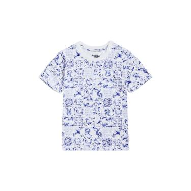Imagem de Infantil - Camiseta Mini Malha Azulejo Reserva Mini Off-white  menino