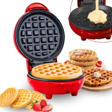 Imagem de Máquina De Fazer Waffles Elétrica Profissional Antiaderente 110V