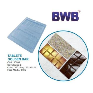 Imagem de Forma tablet Gonden Bar simples Chocolate bwb 10503 Tradicional Páscoa