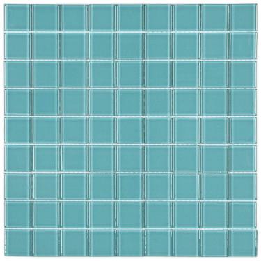 Imagem de Pastilha de Vidro Cristal Glass Mosaic 29,2cmx29,2cm Placas Verde Médio