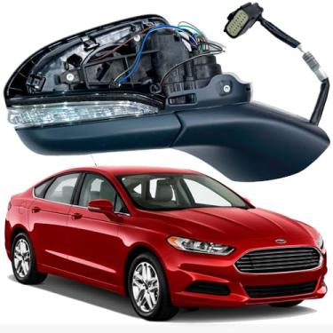 Imagem de Retrovisor Fusion 2013 2014 2015 2016 2017 2018 2019 Lado Direito Original Ford Novo Elétrico com seta e controle de ponto cego sem capa. DS7Z17682NCPTM DS7Z17682NBPTM DS7Z17682NU