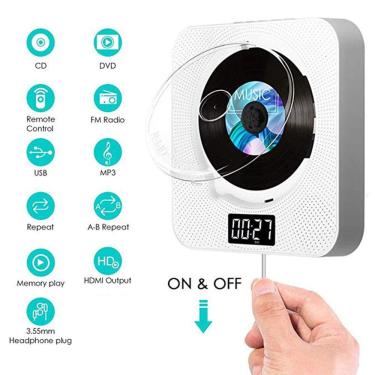 Imagem de DVD portátil / CD Player de montagem na parede CD Music Player com Rem