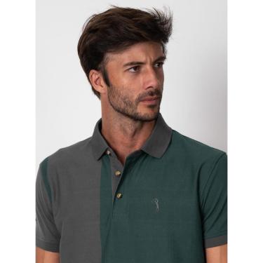 Imagem de Camisa Polo Aleatory Listrada Diamond Verde-Masculino