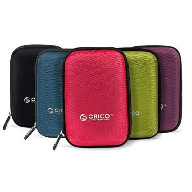 Imagem de Estojo para disco rígido Orico de 6,3 cm, bolsa de transporte para armazenamento, impermeável, à prova de impacto, 14 x 9 x 2,5 cm para organizar HDD e acessórios eletrônicos, multicolorido, (PHD-25)