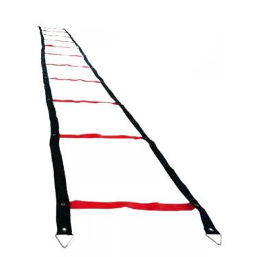 Imagem de Escadas de Agilidade Pro Trainer - Escada de Velocidade - Equipamento Para Treino Funcional - Exercícios - Corrida - Ginástica - Academia - Várias Cores (Vermelho, Simples 12 Degraus)