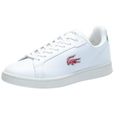 Imagem de Lacoste Tênis masculino Carnaby Pro 124 4 SMA, Branca/Grn, 12.5