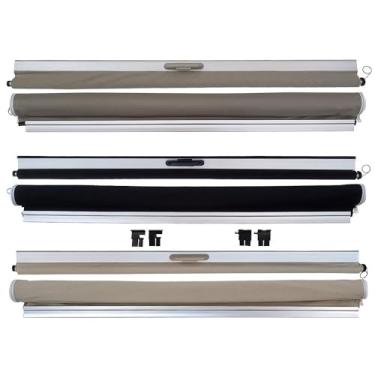 Imagem de Conjunto de cobertura de cortina de para-sol de teto solar panorâmico para Audi Q7 2007 2008 2009 2010 2011 2012 2013 2014 2015 dianteiro e traseiro (preto traseiro)