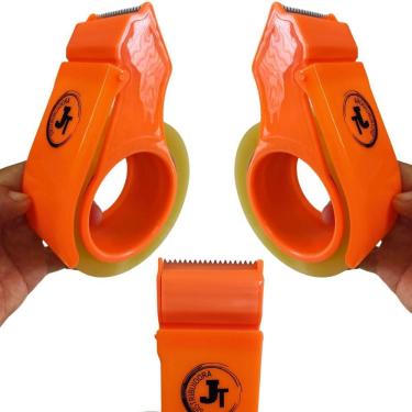 Imagem de Kit 3 Aplicador Fita Adesiva Grande 50Mm Até 300M Manual Mão