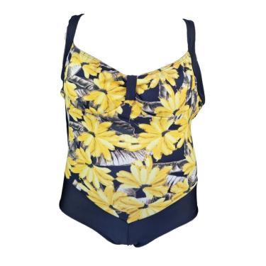 Imagem de Maio Biquini Cavado Estampado Forrado Alça Larga Sem Bojo Plus Size G7