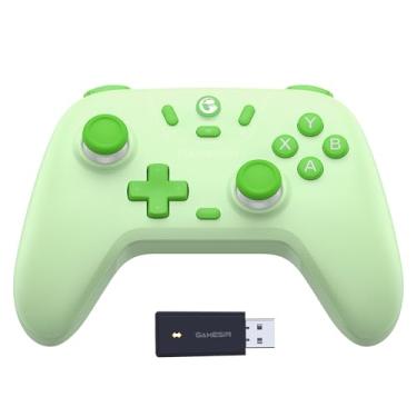 Imagem de GameSir Nova Lite Controlador sem fio 2.4g para PC com Windows, iPhone, Android, Switch e Steam Deck, Controle Bluetooth Gamepad com gatilho de efeito Hall, Turbo, vibração Rumble(cor verde)