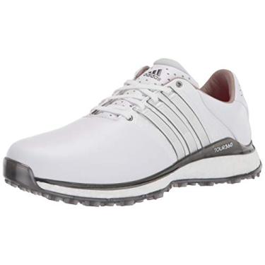 Imagem de adidas Tênis de golfe masculino Eg4885, Ftwr Branco/Ftwr Branco/Prata Escuro Metálico, 38