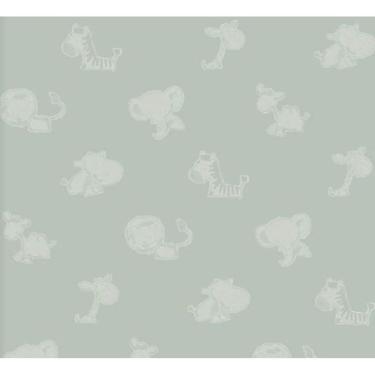 Imagem de Papel de Parede Safari Friends Infantil Verde SF6222